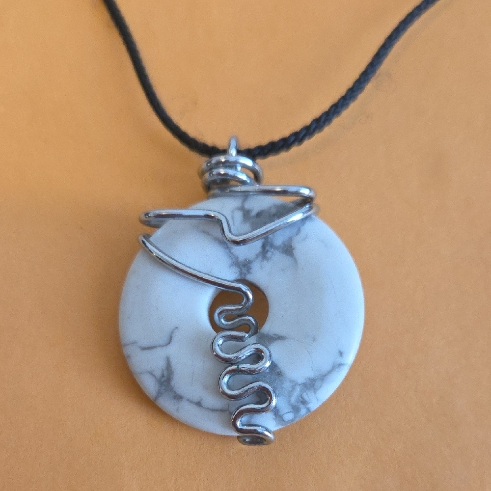 Marble Stone Pendant Necklace